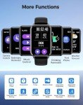 Health Fitness Tracker Smart Watch with 24/7 Heart Rate Blood Oxygen Blood Pressure Monitor Sleep Tracker 128 Exercise Modes Step Calorie Counter Pedometer IP68 Waterproof for Women Men Android iOS