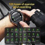 OUKITEL BT10 Military Smart Watch for Men (Answer/Make Call), 5ATM Waterproof Fitness Tracker Smartwatch, 1.43" AMOLED HD Display, 123+ Sport Modes, 24H Health Monitor for iOS/Android