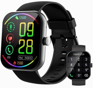 Smart Watch(Answer/Make Calls), 1.91" Smartwatches for Men Women, Fitness Tracker with 110+ Sport Modes, IP68 Waterproof, Heart Rate/Sleep/Spo2 Monitor, Pedometer, Activity Tracker for Android iOS