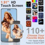 Smart Watch(Answer/Make Calls), 1.91" Smartwatches for Men Women, Fitness Tracker with 110+ Sport Modes, IP68 Waterproof, Heart Rate/Sleep/Spo2 Monitor, Pedometer, Activity Tracker for Android iOS