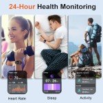 Smart Watch(Answer/Make Calls), 1.91" Smartwatches for Men Women, Fitness Tracker with 110+ Sport Modes, IP68 Waterproof, Heart Rate/Sleep/Spo2 Monitor, Pedometer, Activity Tracker for Android iOS