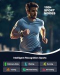 Military Smart Watches for Men IP68 Waterproof for Swimming, with Answer/Make Calls, Extra-Long Battery Outdoor Tactical Smart Fitness Watch, Blood Pressure/Heart Rate Smartwatch for Android, Black