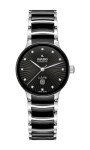 Rado Centrix Automatic Diamonds with Black Dial and Date Display with Swiss Automatic Movement
