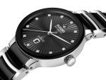 Rado Centrix Automatic Diamonds with Black Dial and Date Display with Swiss Automatic Movement