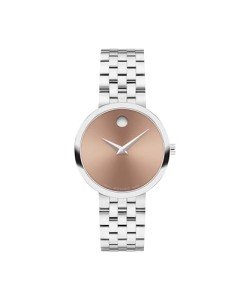 Movado Museum Classic Women's Watch - Swiss Quartz Movement, Stainless Steel Link Bracelet - 3 ATM Water Resistance - Classic, Luxury Fashion Timepiece for Her - 29.5mm