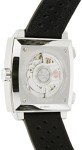 TAG Heuer Men's 'Monaco' Swiss Automatic Stainless Steel and Leather Dress Watch, Color:Black (Model: CAW211P.FC6356)