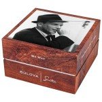 Bulova Men's Frank Sinatra Summer Wind 3 Hand Automatic Stainless Steel Case with Black Textured Leather Strap, Exhibition Caseback, Black Dial Model: 96B381