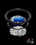 CIGA Design Mechanical Automatic Watch Blue Planet U Series Stainless Steel/Titanium/Ceramics Case Sapphire Crystal Fluororubber/Ceramics Strap Watches Gifts for Men and Women (Blue Planet II Stainless Steel)