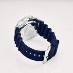 Stuhrling Original Men's Watch Dive Watch Silver 42 MM Case with Screw Down Crown Rubber Strap Water Resistant to 330 FT (Black)