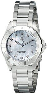 TAG Heuer Women's WAY1413.BA0920 Diamond-Accented Stainless Steel Watch with Link Bracelet