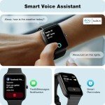Fitpolo Smart Watch for Men Women,1.8” Touchscreen, Bluetooth Call, Alexa Built-in,24/7 Heart Rate, SpO2 Monitor, Step Counting, Sleep Tracking,IP68 Waterproof Fitness Tracker Watch for Android iPhone