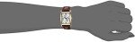 Caravelle by Bulova Ladies' Dress Quartz Gold Tone Stainless Watch with Embossed Brown Leather Strap, Style: 44L234