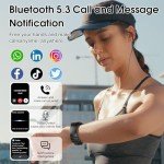 Smart Watch (Answer/Make Call), 1.85" Smartwatch for Men Women, 2025 Fitness Watch, 110+ Sport Modes/Heart Rate/Sleep Monitor/Pedometer, IP68 Waterproof Fitness Activity Tracker for Android iOS, Black