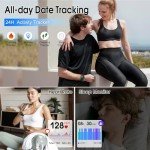 Smart Watch (Answer/Make Call), 1.85" Smartwatch for Men Women, 2025 Fitness Watch, 110+ Sport Modes/Heart Rate/Sleep Monitor/Pedometer, IP68 Waterproof Fitness Activity Tracker for Android iOS, Black