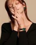 Lola Rose Dainty Women's Wrist Watch: Green Malachite Dial, Wrapped by Stylish Gift Box, Elegant Present for Ladies and Loved Ones