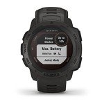 Garmin 010-02293-10 Instinct Solar, Rugged Outdoor Smartwatch with Solar Charging Capabilities, Built-in Sports Apps and Health Monitoring, Graphite