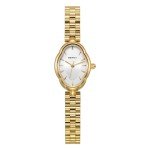 BERNY Gold Watches for Women Dainty Ladies Quartz Watch Vintage Copper Mirrors Shape Japanese Quartz Movement 3ATM Waterproof Fashion Female Wrist Watch Luxury Birthday Gifts-White Dial