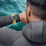 Victorinox Dive Pro Quartz Black Dial Yellow Rubber Strap Watch 43mm - 241992