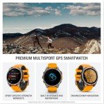 Garmin fēnix® 8 – 47 mm, AMOLED, Sapphire, Premium Multisport GPS Smartwatch, Long-Lasting Battery Life, Dive-Rated, Built-in LED Flashlight, Titanium with Spark Orange/Graphite Band