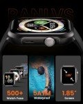 Smart Watches for Men Fitness Tracker: 1.85" Smart watch with 1000 mAh 100 Day+Battery Life Make/Recive Call Heart Rate Blood Pressure SpO2 Sleep Monitor 120+ Sport Mode 5ATM for iPhone Android Phones
