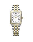 RAYMOND WEIL Toccata Ladies Two-Tone Quartz Watch - 25 mm, Two-Tone White Dial, Black Roman Numeral Indexes (5925-STP-00300)