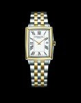 RAYMOND WEIL Toccata Ladies Two-Tone Quartz Watch - 25 mm, Two-Tone White Dial, Black Roman Numeral Indexes (5925-STP-00300)