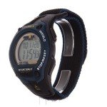 Timex Men's Ironman Triathlon Classic 30 Oversized 43mm Watch – Black & Blue Case Yellow Accents with Black Fast Wrap Strap