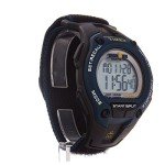 Timex Men's Ironman Triathlon Classic 30 Oversized 43mm Watch – Black & Blue Case Yellow Accents with Black Fast Wrap Strap