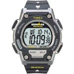 Timex Men's Ironman Triathlon Endure 30 Shock 42mm Watch – Black & Gray Case Yellow Accents with Black Resin Strap