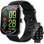 Smart Watch for Men Women(Answer/Make Calls), 1.96" HD Smartwatch, Fitness Tracker with 110+ Sport Modes, IP68 Waterproof, Heart Rate/Sleep/Step Monitor, Pedometer, Activity Tracker for Android iOS
