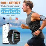 Smart Watch for Men Women(Answer/Make Calls), 1.96" HD Smartwatch, Fitness Tracker with 110+ Sport Modes, IP68 Waterproof, Heart Rate/Sleep/Step Monitor, Pedometer, Activity Tracker for Android iOS