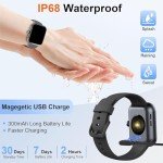 Smart Watch for Men Women(Answer/Make Calls), 1.96" HD Smartwatch, Fitness Tracker with 110+ Sport Modes, IP68 Waterproof, Heart Rate/Sleep/Step Monitor, Pedometer, Activity Tracker for Android iOS