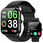 QONBINK Smart Watch, Smartwatches for Men Women, 1.85" HD Fitness Tracker (Answer/Make Calls), 120+ Sport Modes, Heart Rate/Sleep Monitor, IP68 Waterproof Fitness Watch, Smartwatch for Android iOS