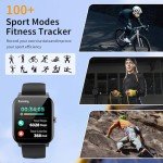 QONBINK Smart Watch, Smartwatches for Men Women, 1.85" HD Fitness Tracker (Answer/Make Calls), 120+ Sport Modes, Heart Rate/Sleep Monitor, IP68 Waterproof Fitness Watch, Smartwatch for Android iOS