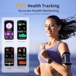 QONBINK Smart Watch, Smartwatches for Men Women, 1.85" HD Fitness Tracker (Answer/Make Calls), 120+ Sport Modes, Heart Rate/Sleep Monitor, IP68 Waterproof Fitness Watch, Smartwatch for Android iOS