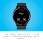 Garmin Venu 3 Slate Stainless Steel Bezel 1.4-Inch AMOLED Touchscreen Display Smart Watch with 45mm Black Case and Silicone Band