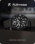 Fullmosa Watch Band, Quick Release Stainless Steel Replacement for Men Women, Metal Chain Watch Strap Width 16mm 18mm 19mm 20mm 22mm 24mm, Black, 22mm