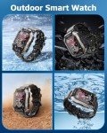 Smart Watches for Men, 2.01'' HD Display with Bluetooth Calls 100+ Sport Modes, IP68 Waterproof for Swimming Fitness Smart Watch for Android and iPhone, Blood Pressure/Heart Rate Smartwatch, Black1
