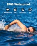 Smart Watches for Men, 2.01'' HD Display with Bluetooth Calls 100+ Sport Modes, IP68 Waterproof for Swimming Fitness Smart Watch for Android and iPhone, Blood Pressure/Heart Rate Smartwatch, Black1
