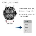 BISONSTRAP Silicone Watch Bands, Slim Watch Straps with Quick Release, 20mm, Black with Black Buckle