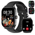Smart Watch for Men Women(Answer/Make Call), Smartwatches with Heart Rate/SpO2/Sleep/Stress Monitor, IP68 Waterproof, 100+ Sports Mode Fitness Tracker, Compatible with Android and iPhone(Black, 2.01")