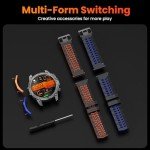 Smart Watch(Calls/Answer)1.52'' Military Smart Watches for Men for Android iPhone,100+ Sport Modes/Heart Rate/Sleep Monitor,2025 New Fitness Tracker Two Bands and Accessories Kits,Gifts for Men