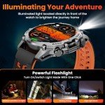 Smart Watch(Calls/Answer)1.52'' Military Smart Watches for Men for Android iPhone,100+ Sport Modes/Heart Rate/Sleep Monitor,2025 New Fitness Tracker Two Bands and Accessories Kits,Gifts for Men