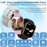 MorePro Smart Watch for Men Women(Make/Answer Call), 1.85" Fitness Tracker with 24/7 Heart Rate & Blood Pressure Monitor, Blood Oxy-gen Sleep Tracking, 120+ Sports Activity Tracker for iOS Android