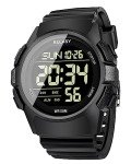 Beeasy Men's Digital Watch with Ultra-clear Display, Waterproof, Shock-resistant, Multi-function Alarm, 5ATM