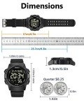 Beeasy Men's Digital Watch with Ultra-clear Display, Waterproof, Shock-resistant, Multi-function Alarm, 5ATM