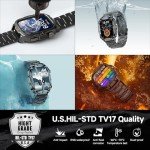 BRUBOSES Smart Watch for Men Military Answer/Make Call 2.01″ Display 170+ Sports Modes Fitness Smart Watch IP68 Waterproof 30 Days Standby Smartwatch for Android iOS Black (2 Straps)