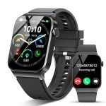 STECEi Smart Watch for Men Women Bluetooth Call, 1.85" HD Screen Smartwatch with Heart Rate/Sleep Monitor, 110+ Sport Modes Activity Trackers IP68 Waterproof, Fitness Watch for Android iOS, Black