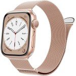 MARGE PLUS Compatible with Apple Watch Band Series 10, Ultra 2, SE, Ultra 9 8 7 6 5 4 Women and Men, Stainless Steel Mesh Loop Magnetic Clasp Replacement for iWatch Bands 38mm 40mm 41mm 42mm