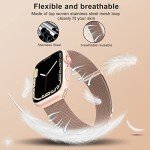 MARGE PLUS Compatible with Apple Watch Band Series 10, Ultra 2, SE, Ultra 9 8 7 6 5 4 Women and Men, Stainless Steel Mesh Loop Magnetic Clasp Replacement for iWatch Bands 38mm 40mm 41mm 42mm